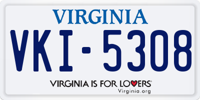 VA license plate VKI5308