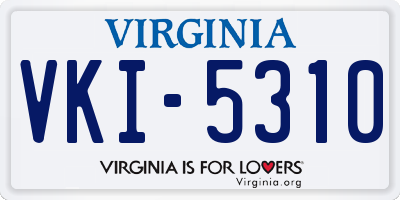 VA license plate VKI5310