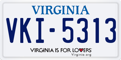 VA license plate VKI5313