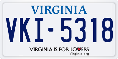 VA license plate VKI5318