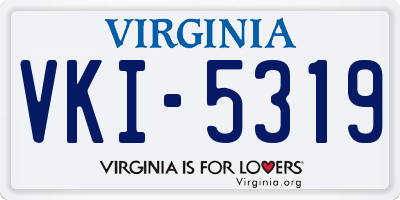 VA license plate VKI5319