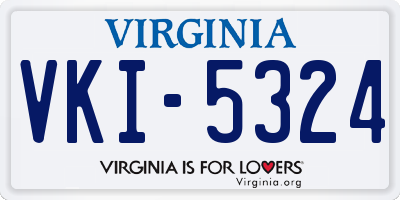 VA license plate VKI5324
