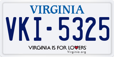 VA license plate VKI5325