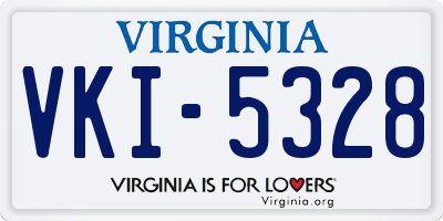 VA license plate VKI5328