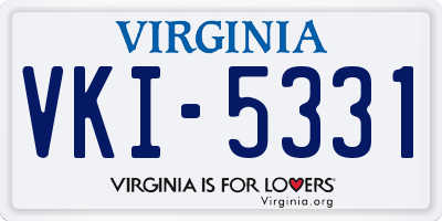 VA license plate VKI5331