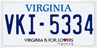 VA license plate VKI5334