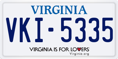 VA license plate VKI5335