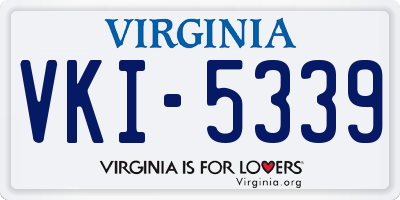 VA license plate VKI5339