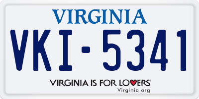 VA license plate VKI5341