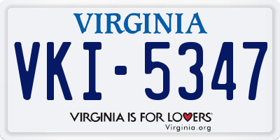 VA license plate VKI5347