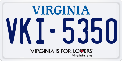 VA license plate VKI5350