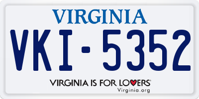 VA license plate VKI5352