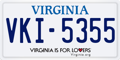 VA license plate VKI5355