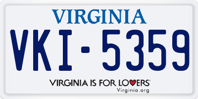 VA license plate VKI5359