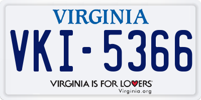 VA license plate VKI5366
