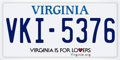 VA license plate VKI5376