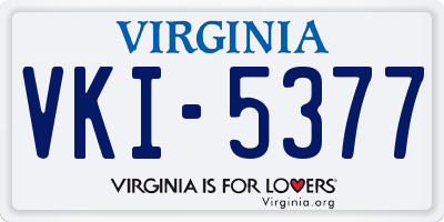 VA license plate VKI5377