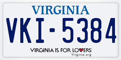 VA license plate VKI5384
