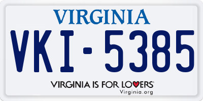VA license plate VKI5385