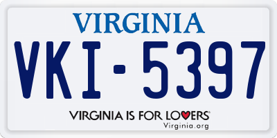 VA license plate VKI5397
