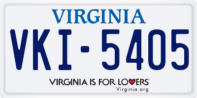 VA license plate VKI5405