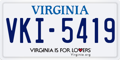 VA license plate VKI5419