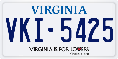 VA license plate VKI5425
