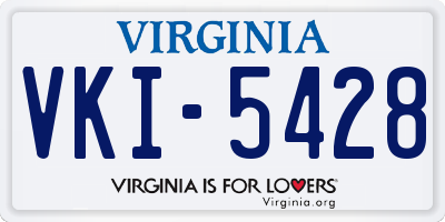 VA license plate VKI5428