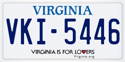 VA license plate VKI5446