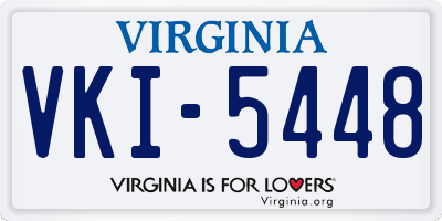 VA license plate VKI5448