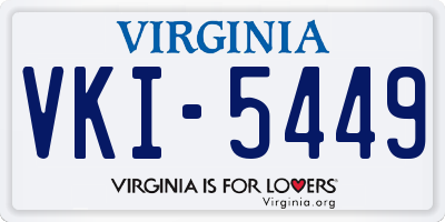 VA license plate VKI5449