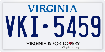 VA license plate VKI5459