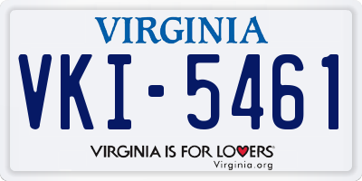 VA license plate VKI5461