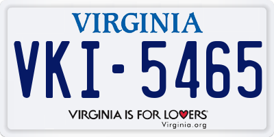 VA license plate VKI5465