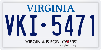 VA license plate VKI5471