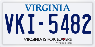 VA license plate VKI5482