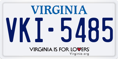 VA license plate VKI5485