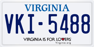 VA license plate VKI5488