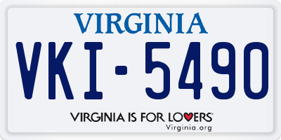 VA license plate VKI5490