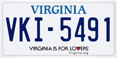 VA license plate VKI5491