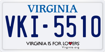 VA license plate VKI5510