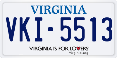 VA license plate VKI5513