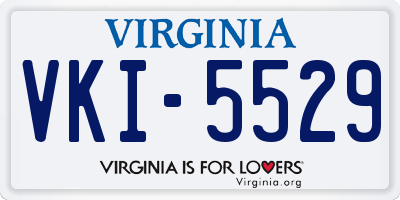 VA license plate VKI5529