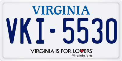 VA license plate VKI5530
