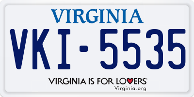 VA license plate VKI5535