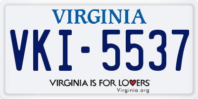 VA license plate VKI5537
