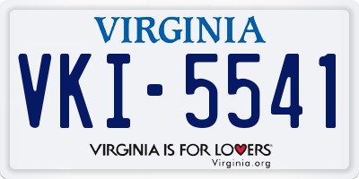 VA license plate VKI5541