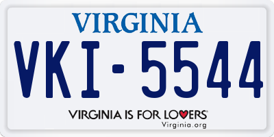 VA license plate VKI5544