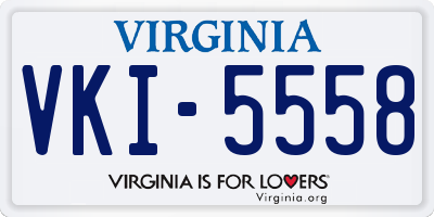 VA license plate VKI5558