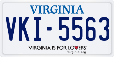 VA license plate VKI5563